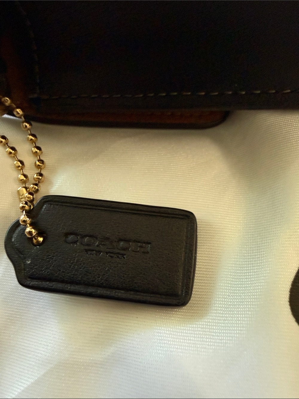 Coach Black Leather Crossbody with Gold-Tone Turnlock - Picture 6 of 14